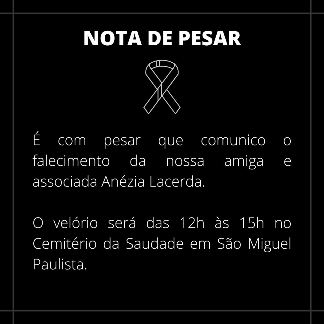 Nota de Falecimento – Anézia Lacerda